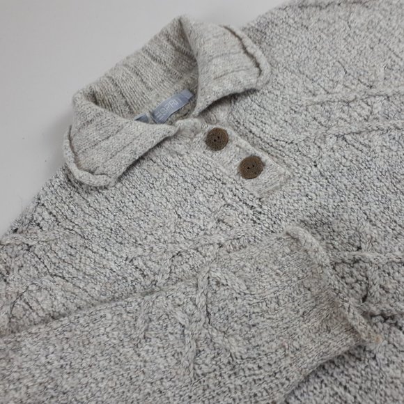 Esprit Oatmeal Textured Collar Sweater - Picture 3 of 14
